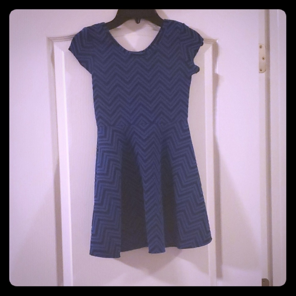 Black and blue dress